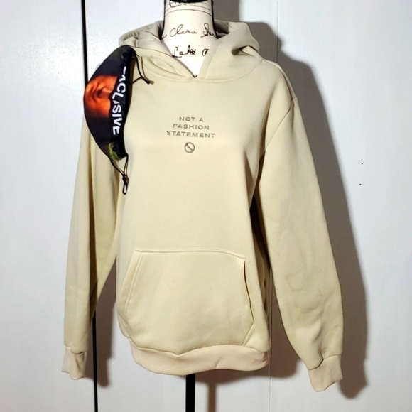 Reason- Womens Cream Hoodie W/ Mask Graphic Covid Sz.Small - Picture 1 of 5